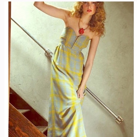 Anthropologie Dresses & Skirts - Quilted 100% Silk Maxi Dress Maple Anthropologie